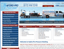 Tablet Screenshot of hydropropressurewashing.com